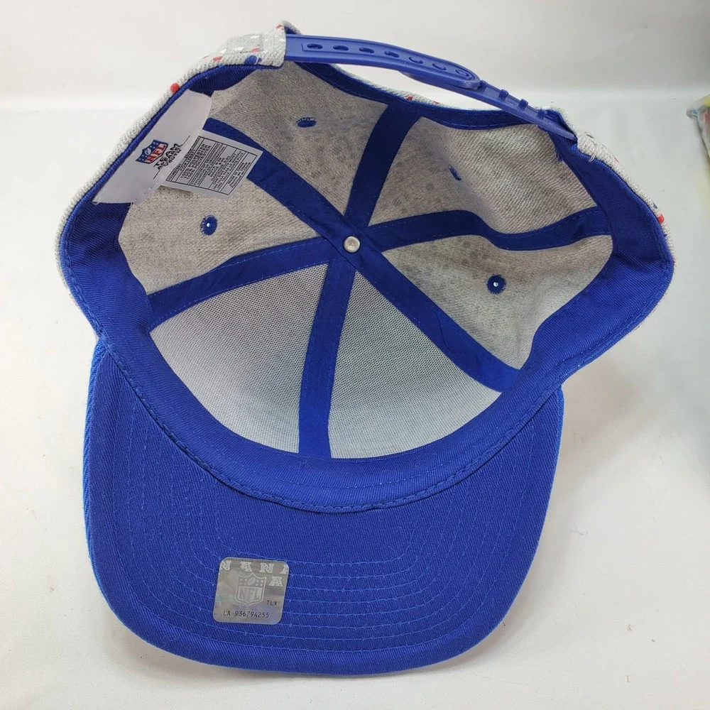 NFL Team Apparel Buffalo Bills Hat Youth OSFM Gray Blue Paint Splatter Snapback